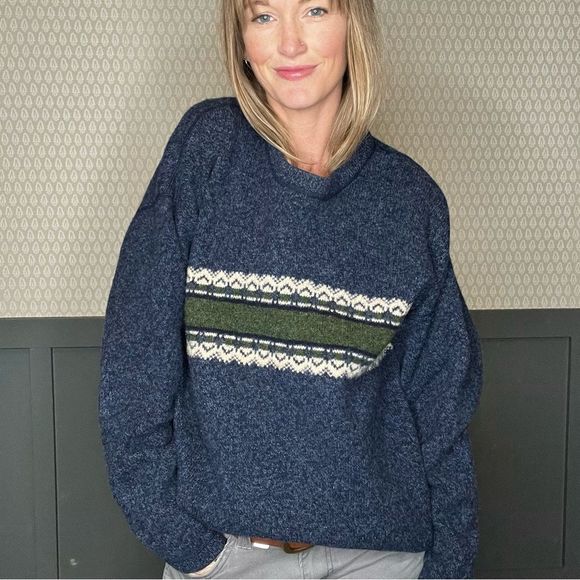 Structure Sweaters - 100% Lambs Wool Sweater Sz L